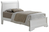Sleigh Bed with Classic Charm, White
