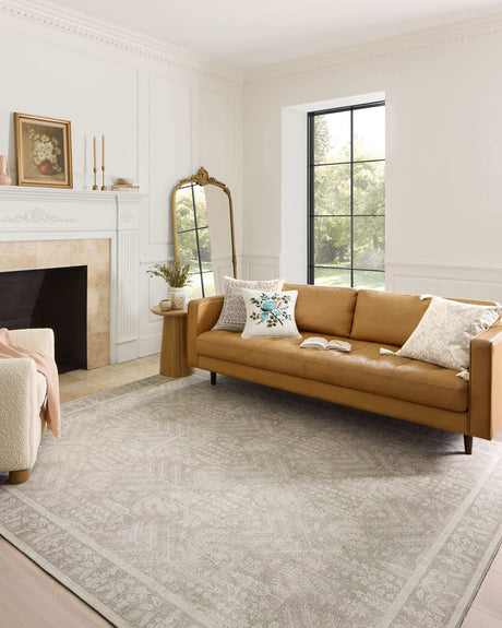 Loloi Rifle Paper Co. Maison Collection MAO-02 Bough Natural 7'-6" x 9'-6", .19" Pile Height, Area Rug
