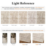 2-pack of WondRg 10x12 Beige Washable Area Rug Non Slip Neutral Distressed Carpet