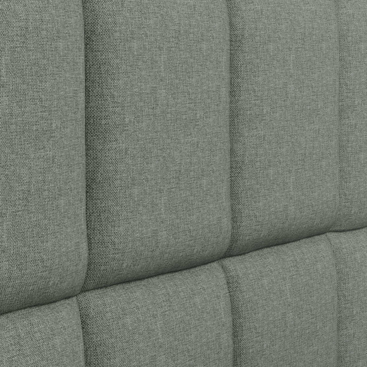 Varia 26" Tall Panel Upholstered Headboard, 3-Row Square Tufting, King Size, Dark Grey