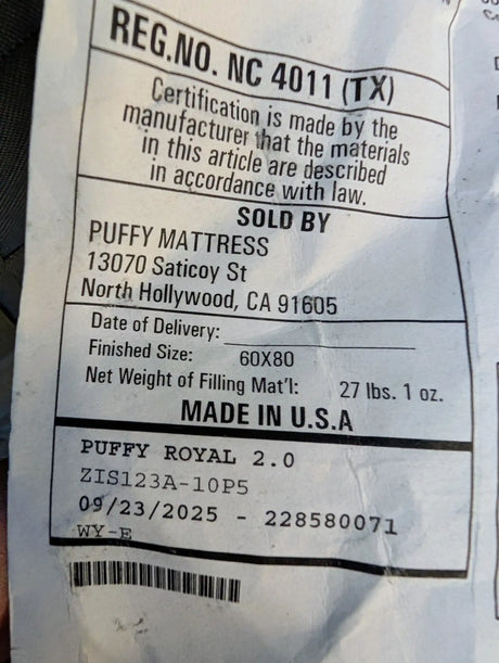 Puffy Royal 14” Plush Hybrid – Like New | Chicago Pickup / Delivery