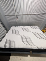 Comfortable Hybrid Mattress, Medium-Firm, Black & White