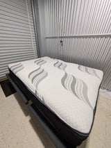Comfortable Hybrid Mattress, Medium-Firm, Black & White