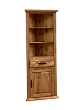 Traditional Small Corner Rustic Bookcase Cabinet