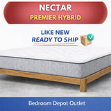 Nectar Premier, 13" Hybrid Mattress | Recompressed, Ready to Ship