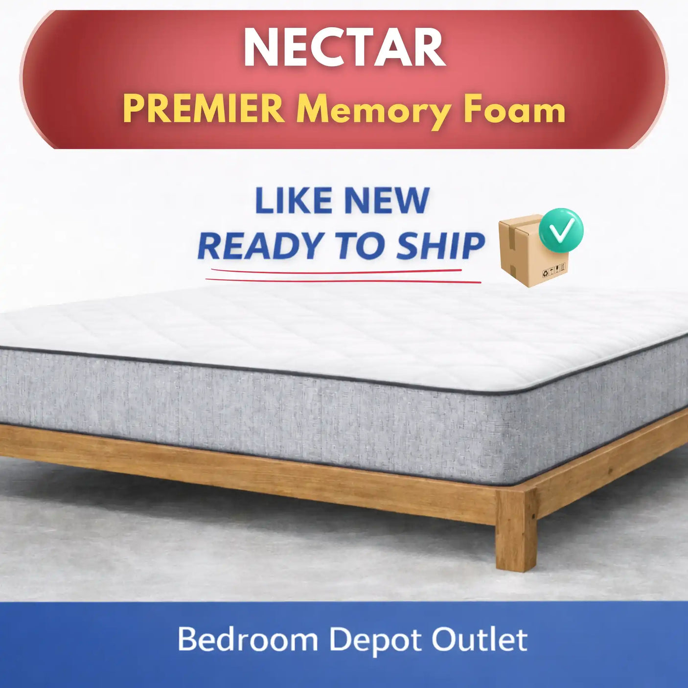 Nectar Premier, 13" Memory Foam Mattress | Recompressed, Ready to Ship