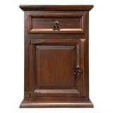 Traditional Small Rustic Nightstand in Mesquite Finish