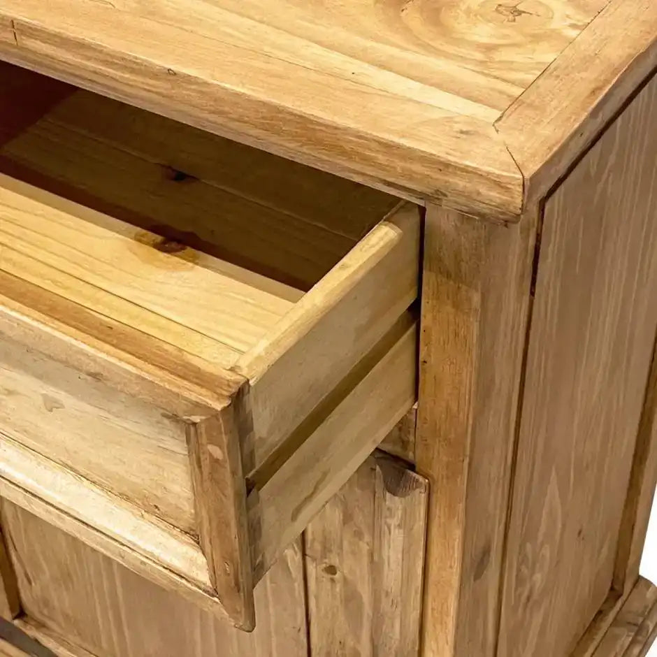 Traditional Small Rustic Nightstand