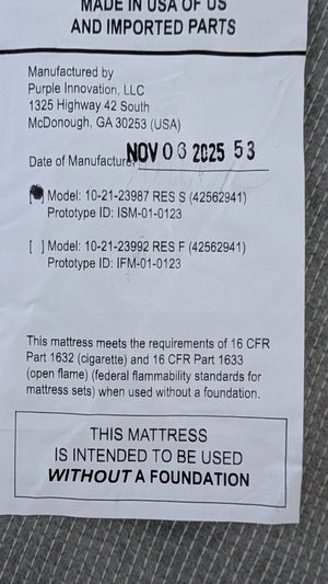 Purple Restore, Queen Soft Mattress | Local (Outlet)