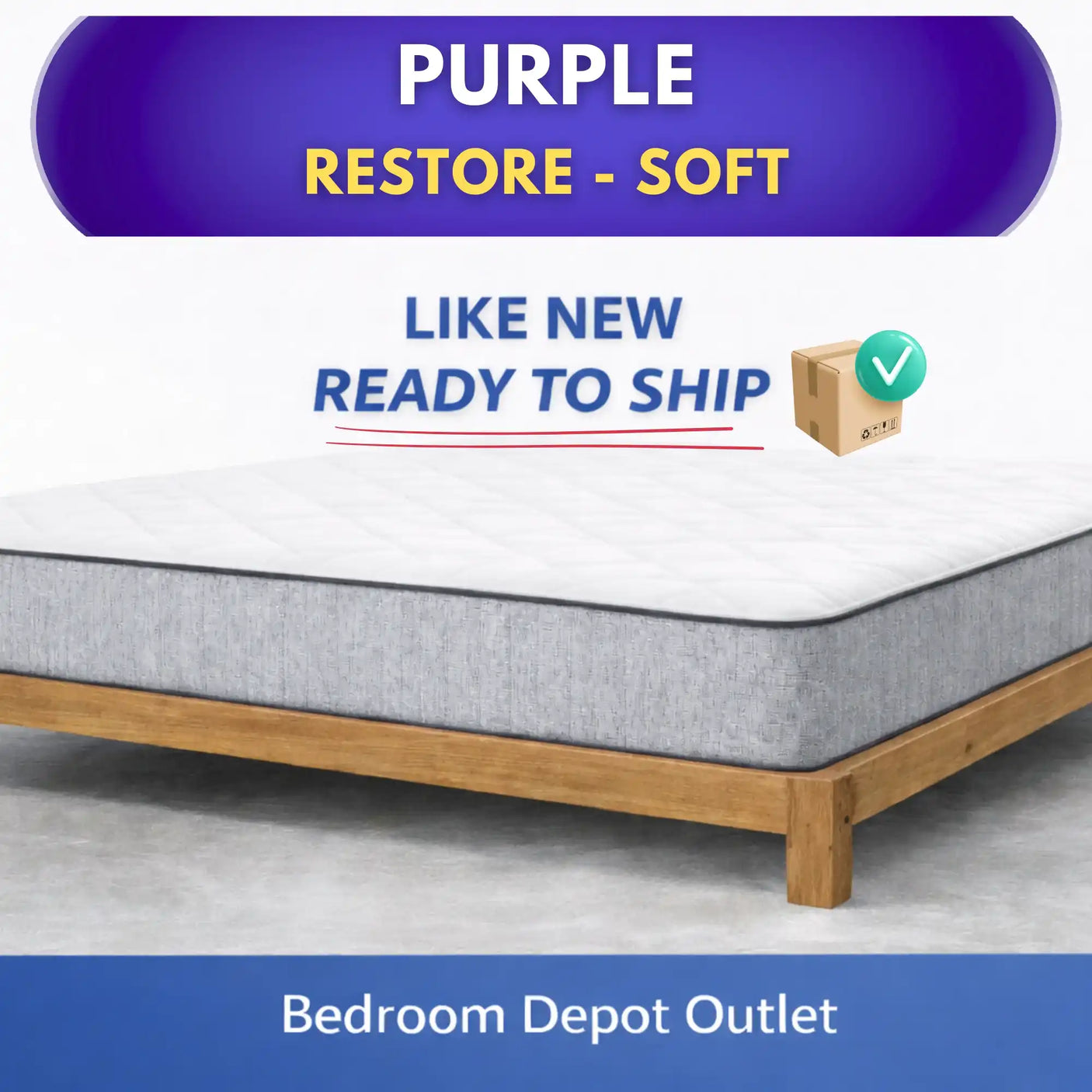 Purple Restore Soft, Hybrid Mattress | Recompressed - Ready to Ship