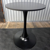 32" Black Round Pedestal Dining Table - NEW