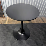 32" Black Round Pedestal Dining Table - NEW