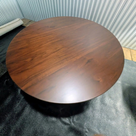 Summit 47" Round Dining Table – Dark Walnut