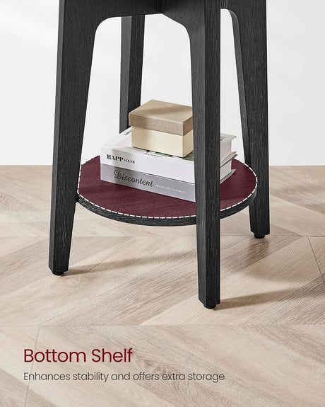 VASAGLE Maezo Collection - Side Table, 2-Tier Small Round End Table