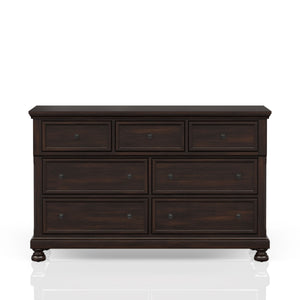 7 Drawer Dresser in Rustic Brown