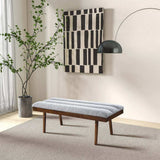 Troni Light Grey Boucle Bench