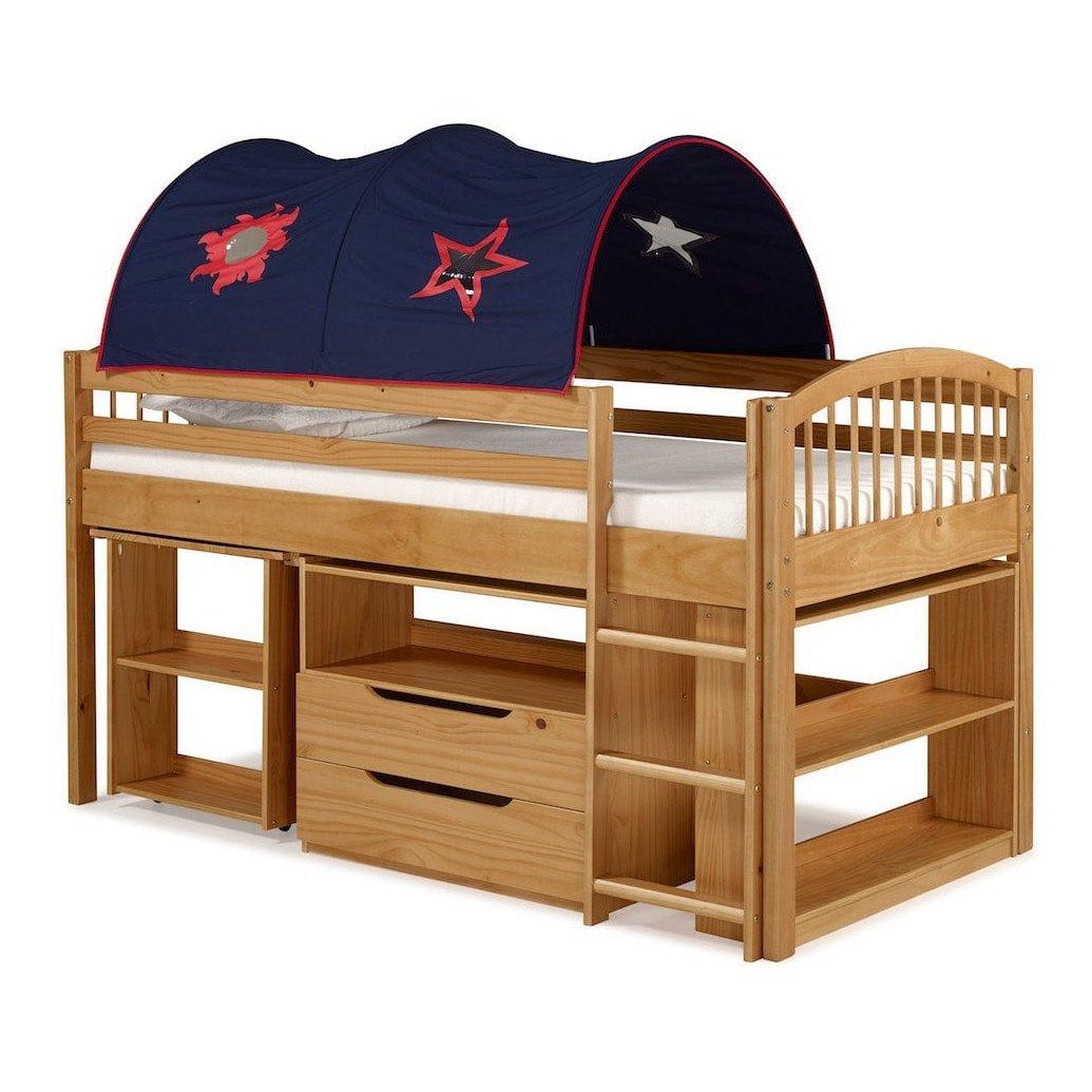 Alaterre Addison Wood Junior Loft Bed with Desk, Storage, and Bookshelf - Bedroom Depot USA