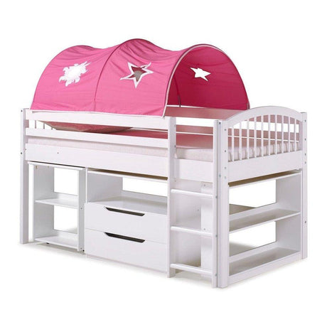 Alaterre Addison Wood Junior Loft Bed with Desk, Storage, and Bookshelf - Bedroom Depot USA