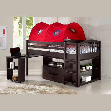 Alaterre Addison Wood Junior Loft Bed with Desk, Storage, and Bookshelf - Bedroom Depot USA