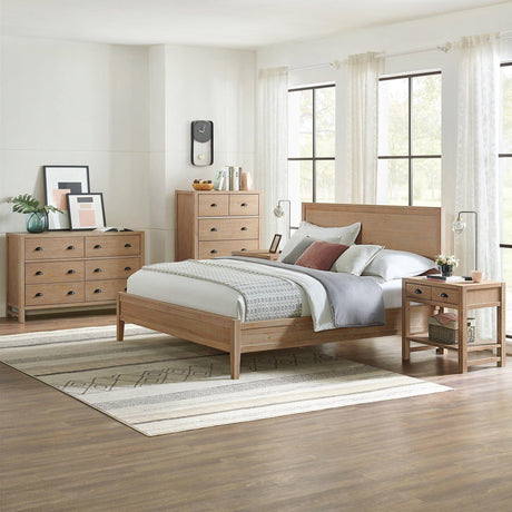 Alaterre Arden 5-Piece King Bedroom Set with King Bed, Two 2-Drawer Nightstands with open shelf, 5-Drawer Chest, 6-Drawer Dresser ANAN022344029 - Bedroom Depot USA