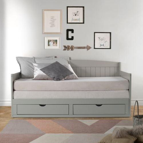 Alaterre Harmony Daybed with King Conversion, Dove Gray AJHO1180 - Bedroom Depot USA