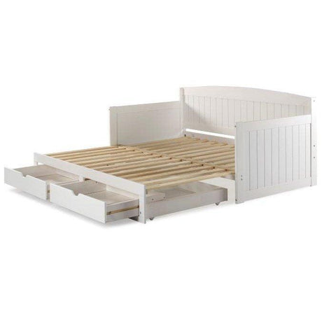 Alaterre Harmony Daybed with King Conversion, White AJHO11WH - Bedroom Depot USA