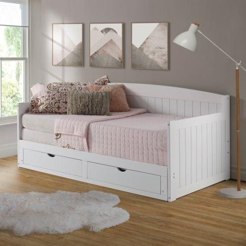 Alaterre Harmony Daybed with King Conversion, White AJHO11WH - Bedroom Depot USA