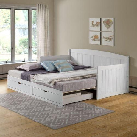 Alaterre Harmony Daybed with King Conversion, White AJHO11WH - Bedroom Depot USA