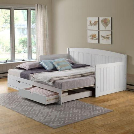 Alaterre Harmony Daybed with King Conversion, White AJHO11WH - Bedroom Depot USA