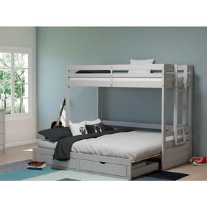 Alaterre Jasper Twin to King Extending Day Bed with Bunk Bed and Storage Drawers AJJP0080 - Bedroom Depot USA