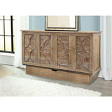 Arason Brussels queen cabinet bed in ash wood finish in modern bedroom setting