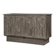 Arason Brussels queen cabinet bed in charcoal finish with geometric front design