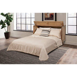 Arason Essex queen cabinet bed in ash finish in modern bedroom with large windows