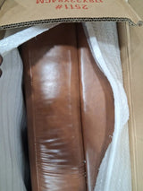Snveil 80.31 in. Square Arm Faux Leather Rectangle Sofa 31.49 in. Depth Brown