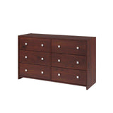 Donco Double Twin Loft 6 Drawer Dresser 7600-CCP - Bedroom Depot USA
