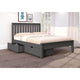 Donco Full Contempo Bed With Dual Under Bed Drawers - Bedroom Depot USA