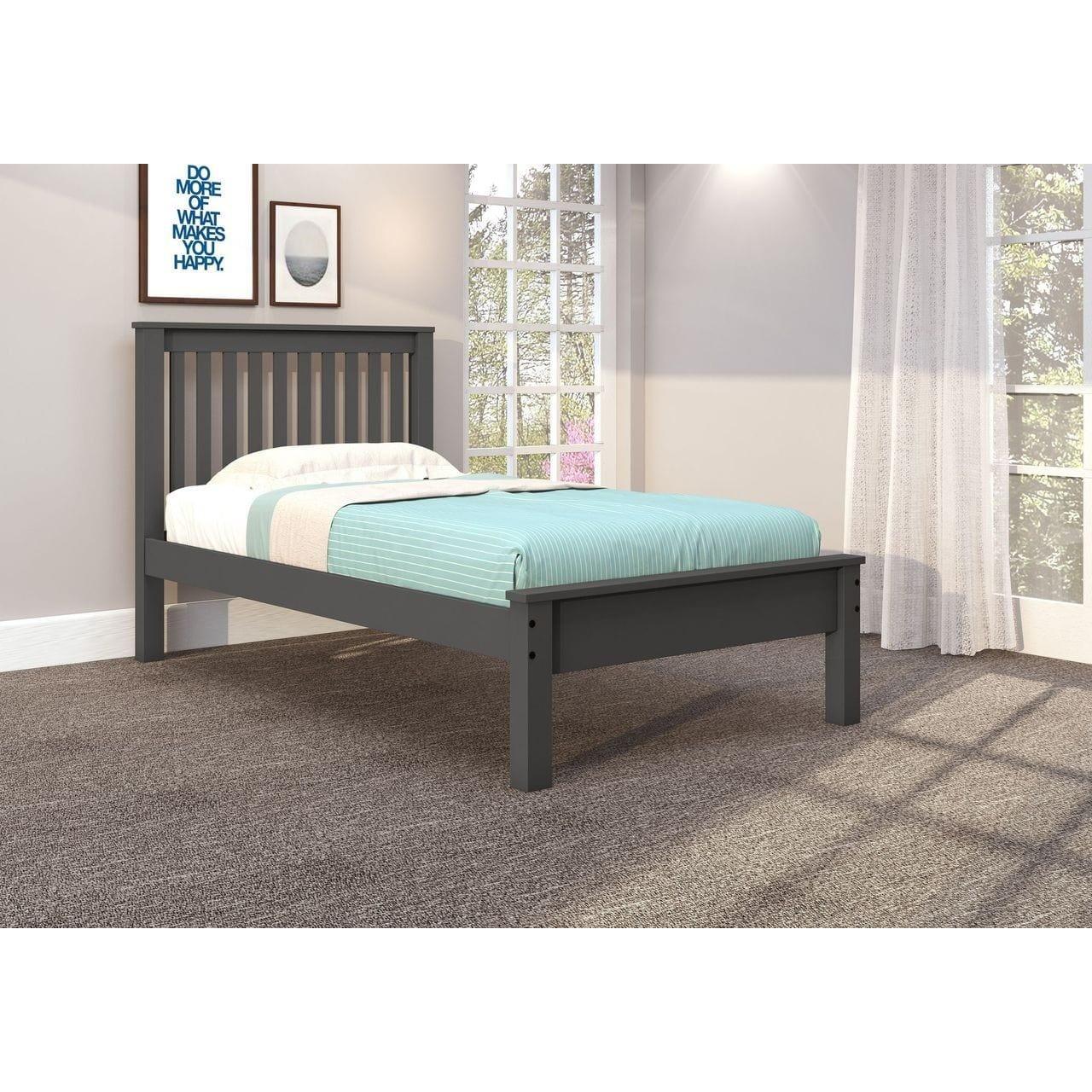 Donco Twin Contempo Bed Dark Grey 500-TDG - Bedroom Depot USA