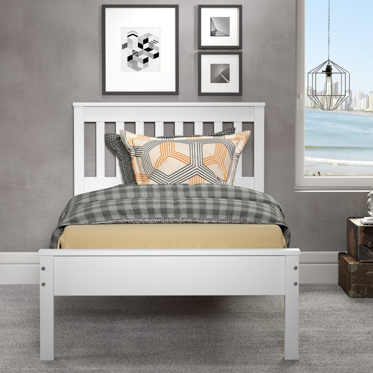 Donco Twin Contempo Bed White - Bedroom Depot USA