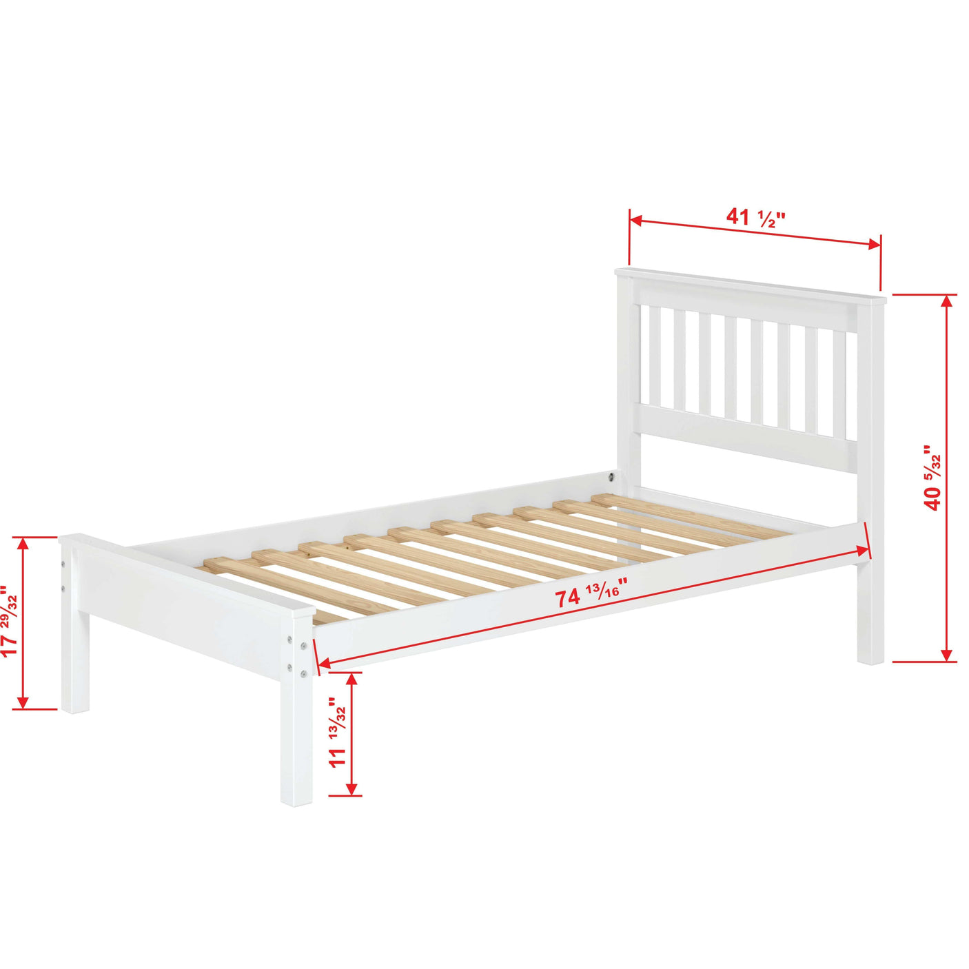 Donco Twin Contempo Bed White - Bedroom Depot USA