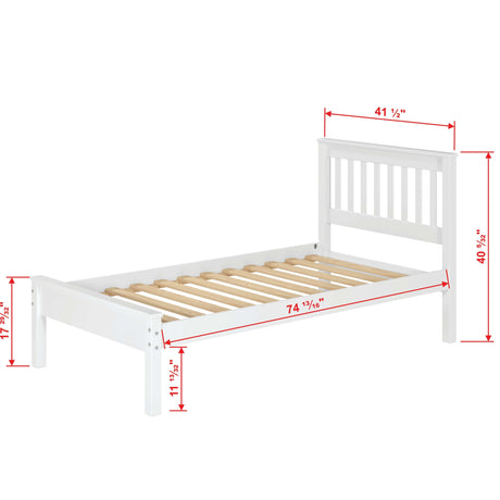 Donco Twin Contempo Bed White - Bedroom Depot USA