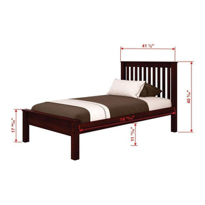 Donco Twin Contempo Bed With Trundle Bed Dark Cappuccino Finish 500-TCP_503-CP - Bedroom Depot USA
