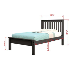 Donco Twin Contempo Bed With Trundle Bed In Dark Grey Finish 500-TDG_503-DG - Bedroom Depot USA