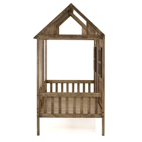 Donco Twin Front Porch Low Loft Rustic Driftwood 1899-TRD - Bedroom Depot USA