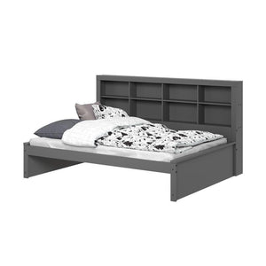 Donco Full Bookcase Day Bed In Dark Grey 1733-FDG - Bedroom Depot USA