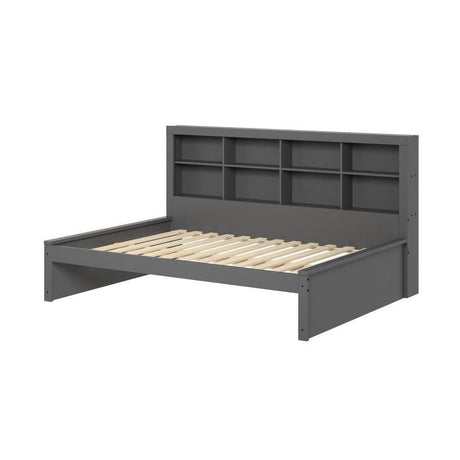 Donco Full Bookcase Day Bed In Dark Grey 1733-FDG - Bedroom Depot USA