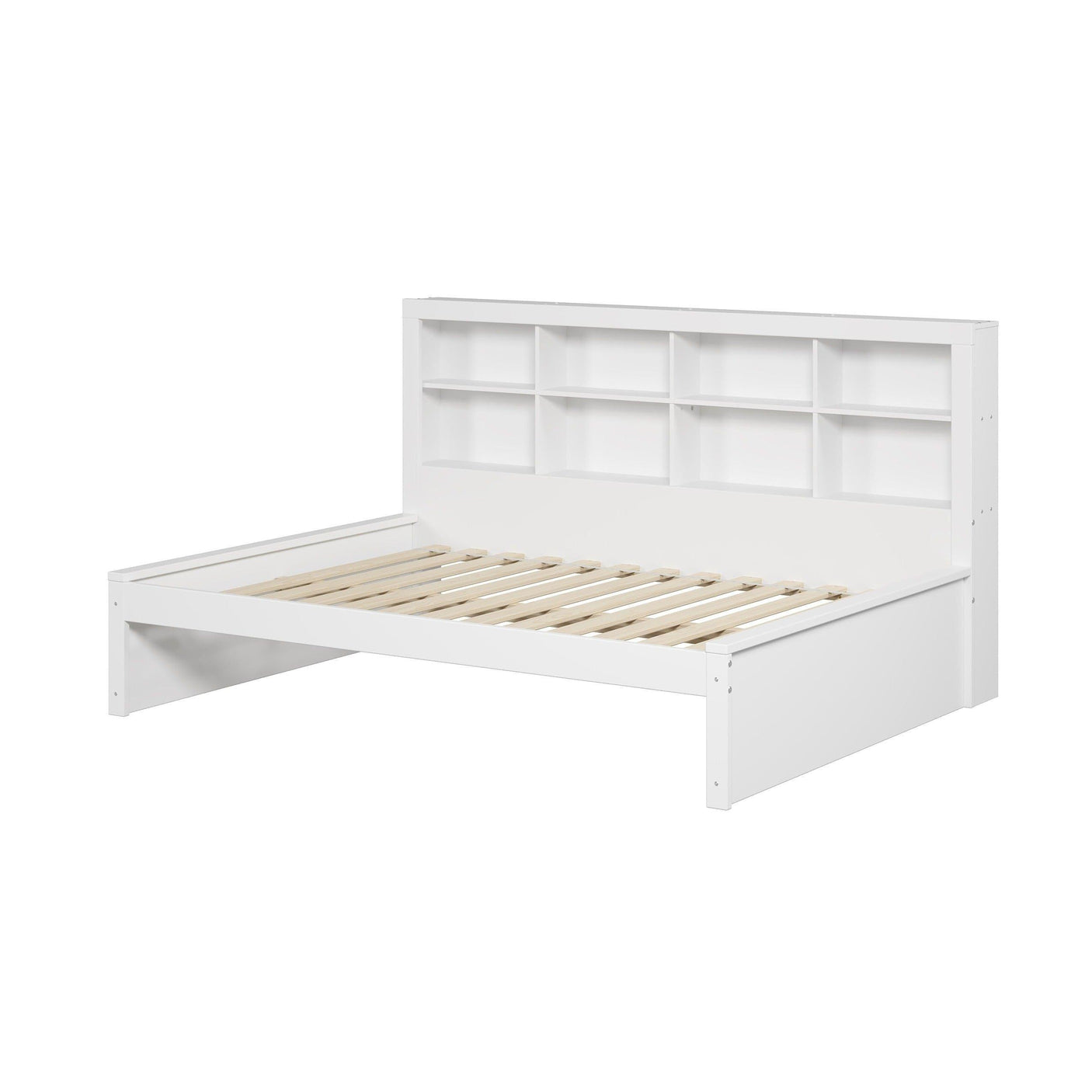 Donco Full Bookcase Day Bed In White 1733-FW - Bedroom Depot USA