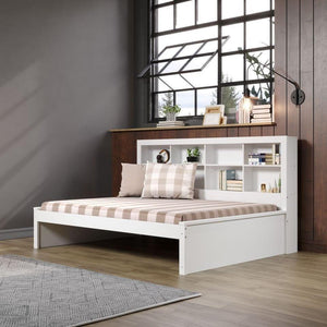 Donco Full Bookcase Day Bed In White 1733-FW - Bedroom Depot USA