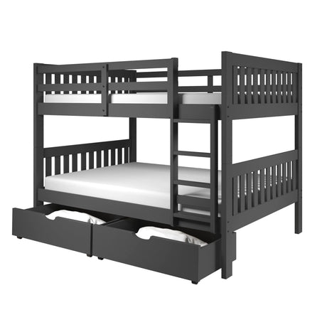 Donco Full/Full Mission Bunk Bed With Dual Underbed Drawers - Bedroom Depot USA