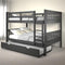 Donco Full/Full Mission Bunk Bed With Trundle Bed - Bedroom Depot USA