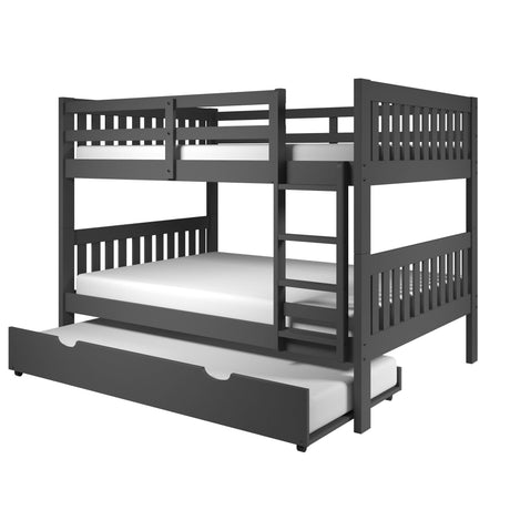 Donco Full/Full Mission Bunk Bed With Trundle Bed - Bedroom Depot USA